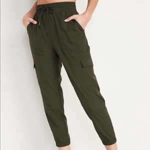 High-Waisted StretchTech Cargo Jogger Pants for Women